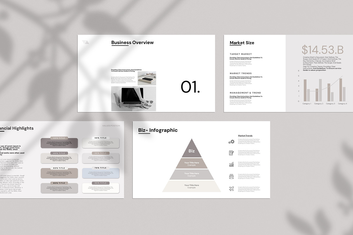 Minimal Business Plan Presentation, a Presentation Template by Studio Industry (Photo 4 of 16)