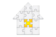 Jigsaw Puzzle House. 14 pieces., an Illustration by Maril (Thumbnail 3 of 3)