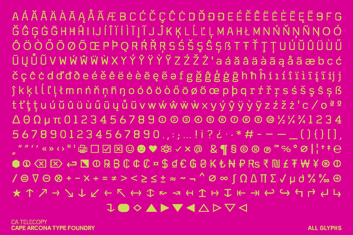 CA Telecopy A, a Sans Serif Font by Cape Arcona Type Foundry (Photo 10 of 15)