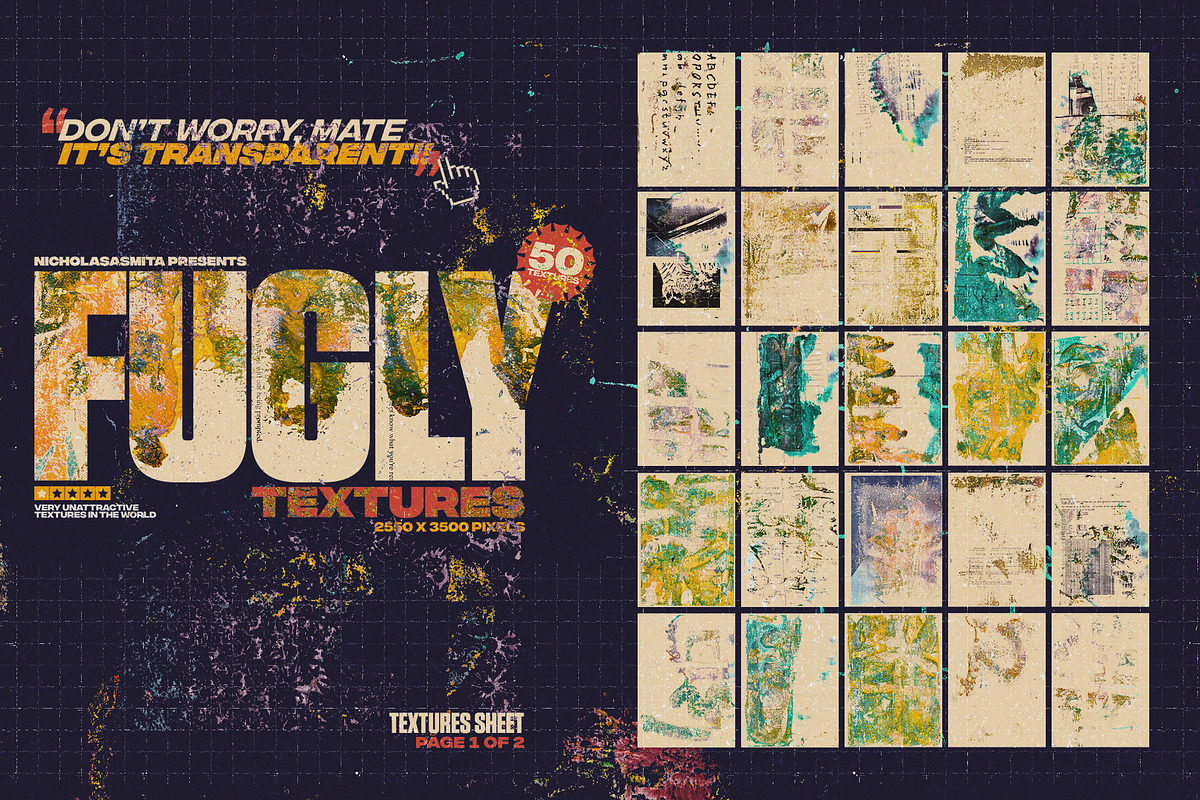 Fugly: 50 Transparent PNG Textures, a Texture Graphic by nicholasasmita (Photo 3 of 10)