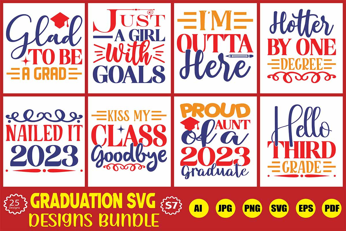 Graduation Svg Designs Bundle, a Graphic by T SHIRT DESIGN STORE