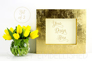 Set of 2 ~ Gold Frame Mockups, a Print Template by Simply Embellished (Thumbnail 2 of 2)