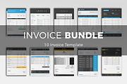 Invoice Bundle, a Stationery Template by artisanHR (Thumbnail 1 of 11)