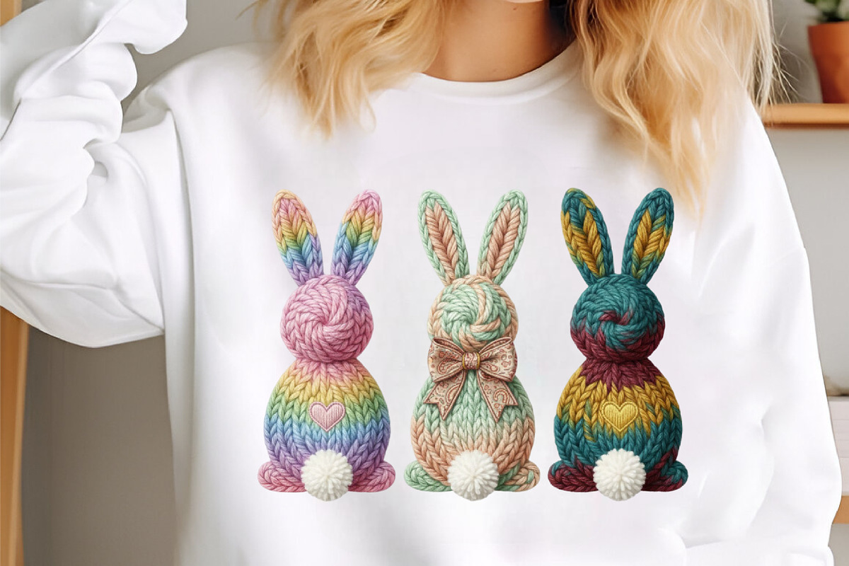 Happy Easter Bunny Png Faux Yarn Eas, an Illustration by designcity5 (Photo 7 of 9)