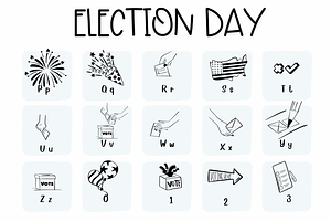 Election Day Symbols Fonts