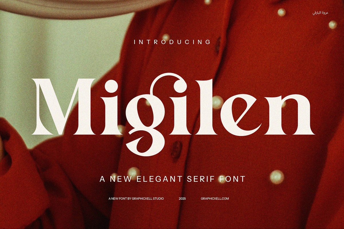 Migilen Modern Serif Font, a Serif Font by Graphicxell (Photo 1 of 8)
