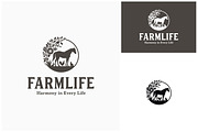 Horse Chicken Rabbit Cat Farm Logo, a Branding & Logo Template by Enola99d (Thumbnail 2 of 2)