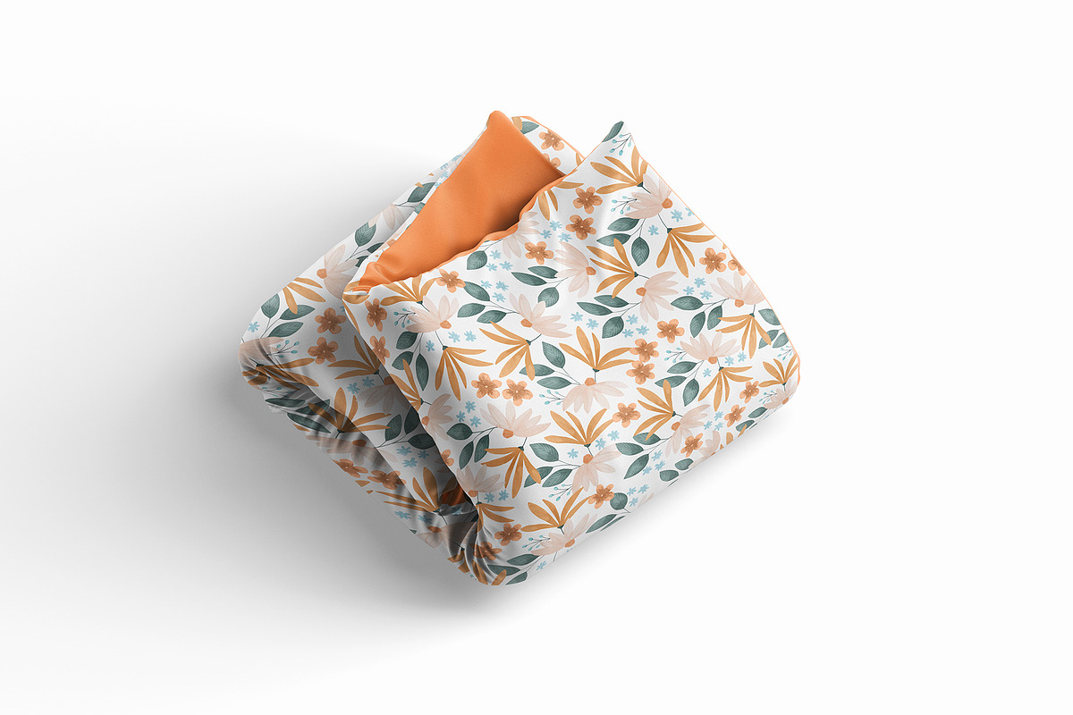 Folded Duvet Blanket Mockup, a Household Mockup by GraphicVil (Photo 5 of 9)