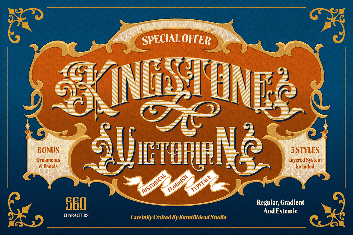 Kingstone, a Serif Font by Burntilldead (Photo 1 of 12)