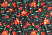 Pomegranates and Flowers. Patterns, a Pattern Graphic by made by Tanya (Thumbnail 4 of 5)