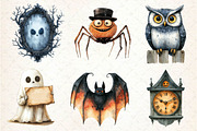 Vintage Halloween Clipart, an Illustration by Dream Creation (Thumbnail 6 of 7)