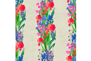 Seamless pattern with flowers