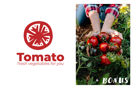 Logo template for vegetable market