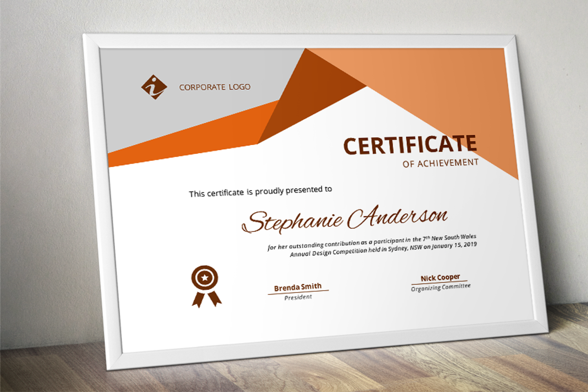 Word docx certificate template, a Stationery Template by Inkpower (Photo 4 of 6)