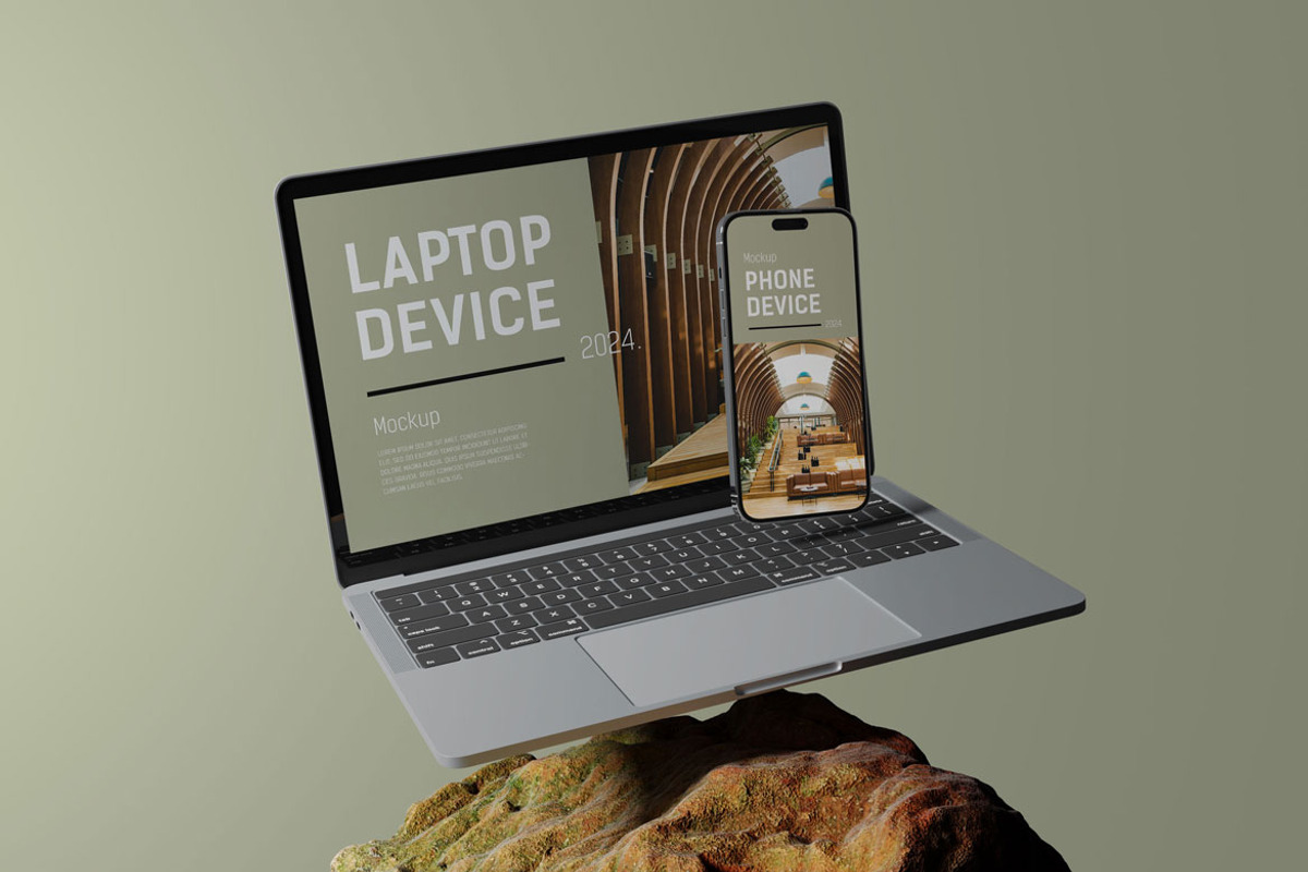 Realistic Multi Devices Mockup PSD, a Mac Mockup by MA-KING_ART (Photo 3 of 3)