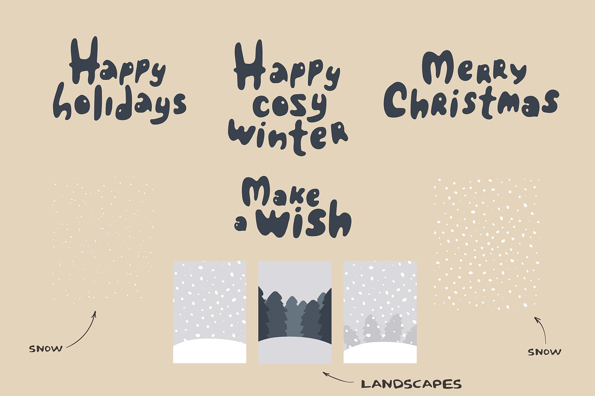Cartoon Christmas animals and Santa, an Animal Illustration by essskina (Photo 6 of 11)