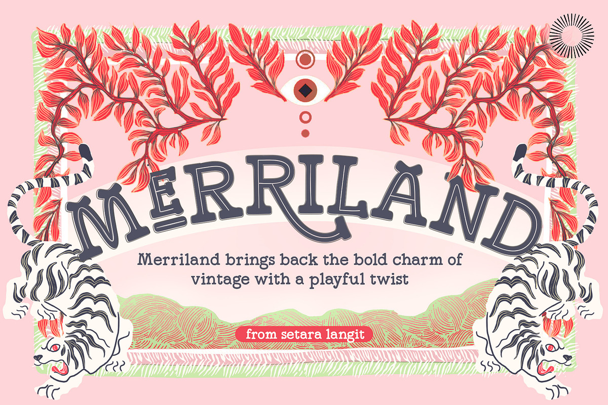 Merriland - Retro Carnival, a Slab Serif Font by Setara Langit CreativeStd (Photo 1 of 10)