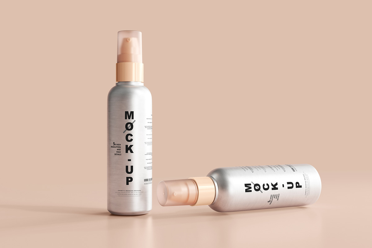 Aluminum Cosmetic Mockup Bundle, a Cups & Container Mockup by pmvch (Photo 44 of 206)