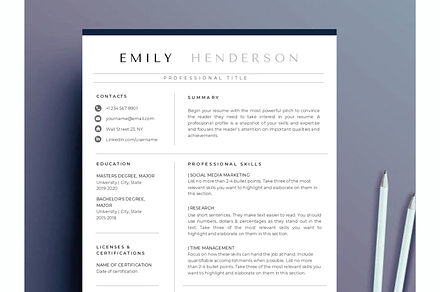 Student Resume template Word & Docs