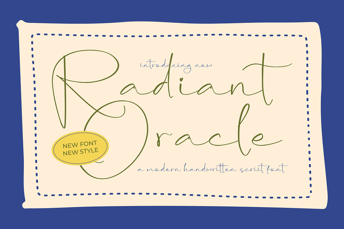 Radiant Oracle, a Script Font by Integritype Studio (Photo 1 of 15)