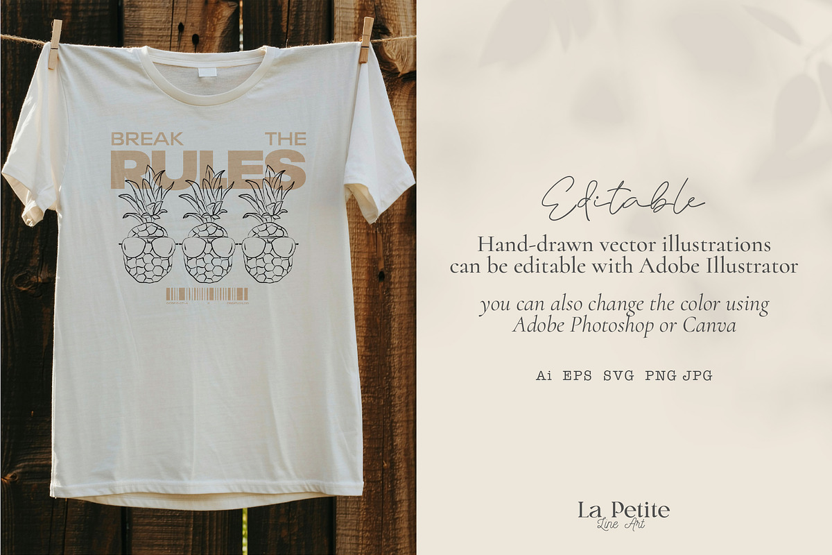 Line Beach Vibes – Summer Clipart, a Decorative Illustration by La Petite Line Art (Photo 11 of 13)