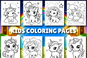 Baby Unicorn Coloring Pages For Kids