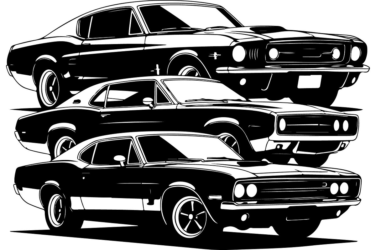 Retro Fast Car Vector SVG Bundle, an Object Graphic by jahid234 (Photo 12 of 13)