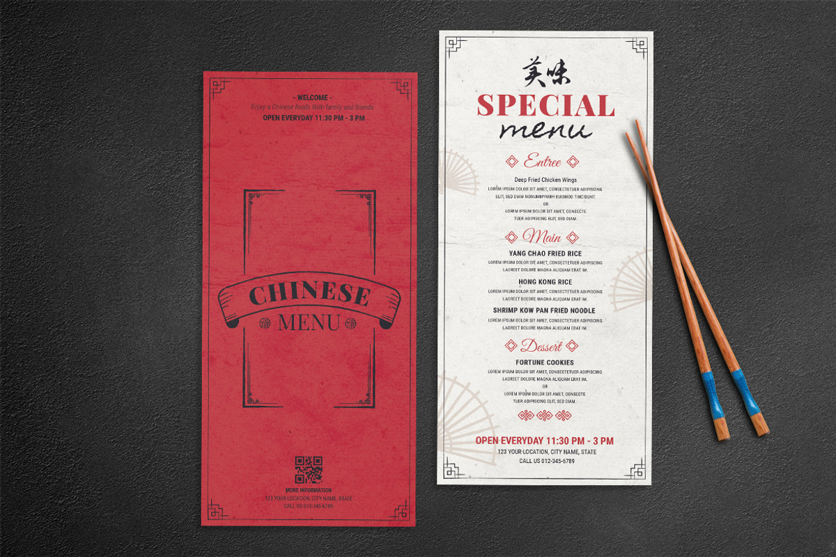 Chinese Restaurant Menu Template, a Flyer Template by BrandPacks (Photo 4 of 5)