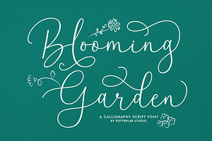 Blooming Garden, a Script Font by Rotterlab Studio
