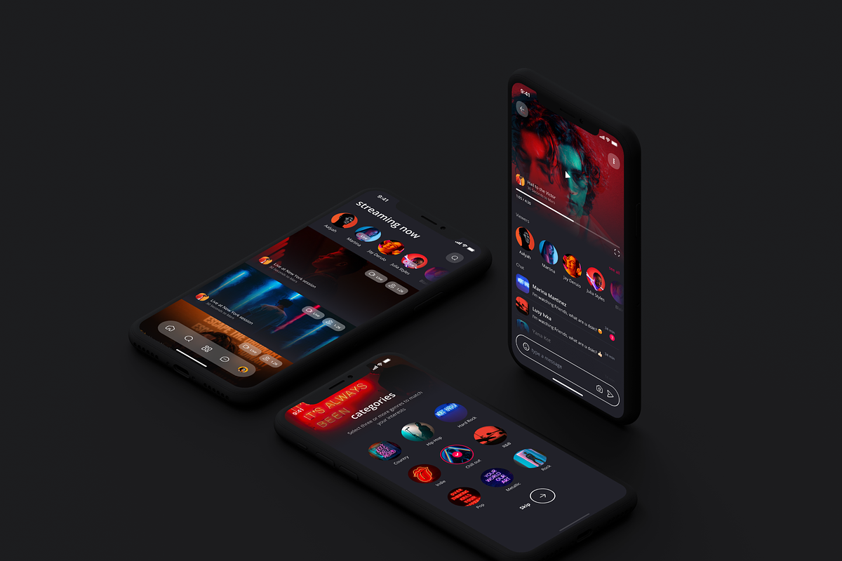 Music app UI Kit ( Figma), an UI Kit Template by Julia Shagofferova (Photo 9 of 13)
