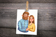Family Portraits - Clipart Set, a Decorative Illustration by Mashamashastu (Thumbnail 12 of 12)