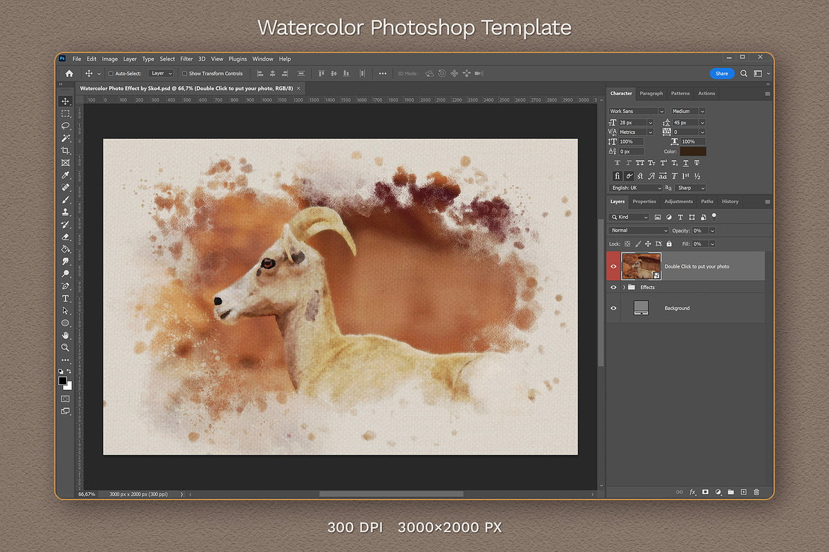Watercolor Photo Effect, a Layer Style Add-On by Andrew Skoch Design (Photo 5 of 5)