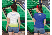 Female T-Shirt in City Mockups Vol3, a Shirt Mockup by Hi, Mock-Up! (Thumbnail 8 of 9)