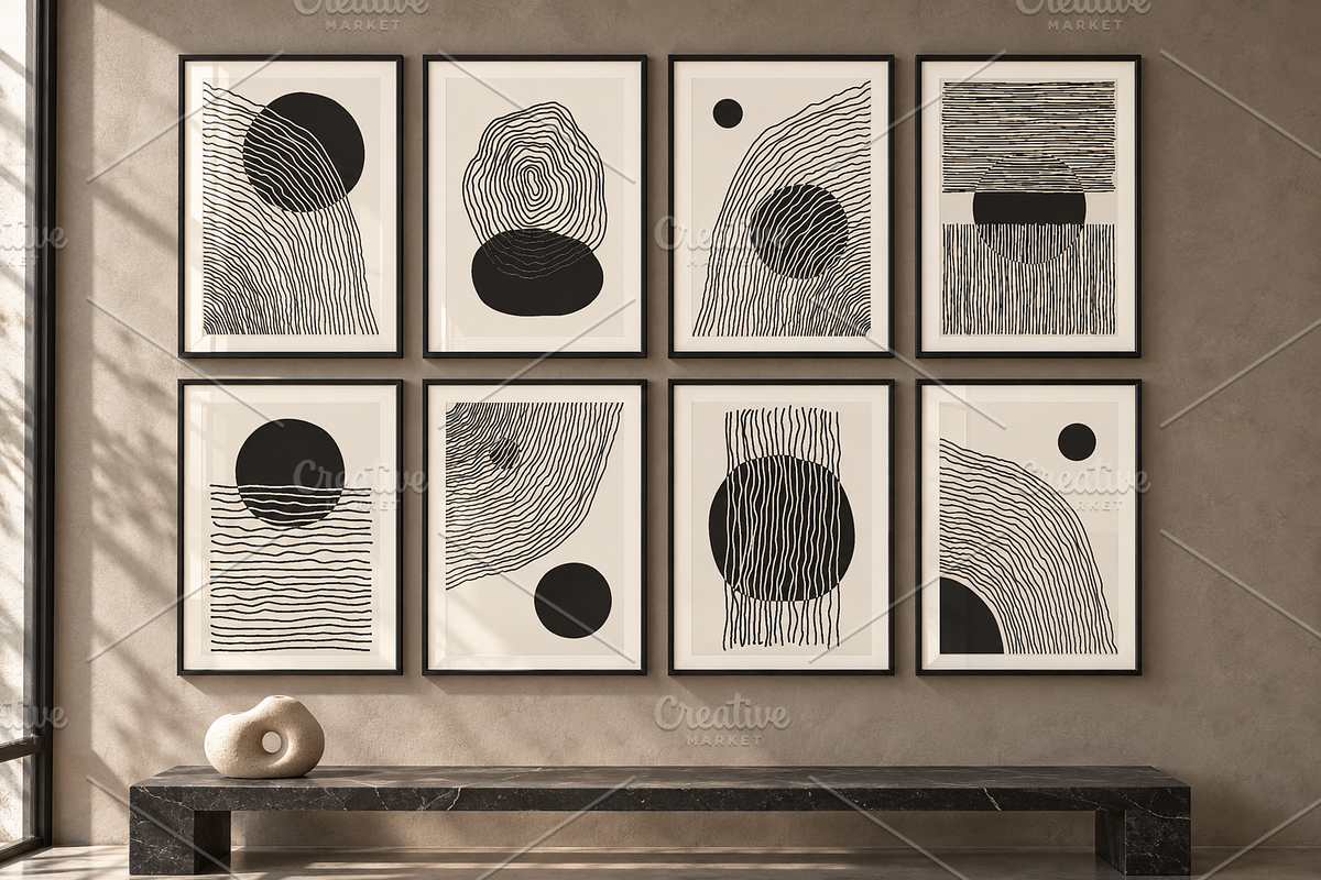 24 Minimalist Printable Wall Art Set, a Background Graphic by C Design Studio (Photo 2 of 8)