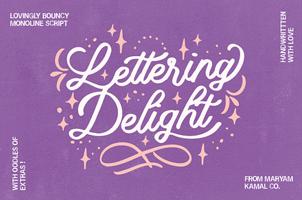 Lettering Delight (New Update!), a Script Font by ReveryWorks