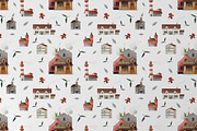 Cute house, sticker pack, a Texture Illustration by Izobova (Thumbnail 6 of 10)
