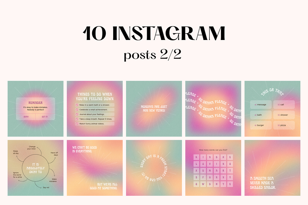 Canva Retro Dreams Instagram Bundle, a Social Media Template by Alice Store (Photo 4 of 8)