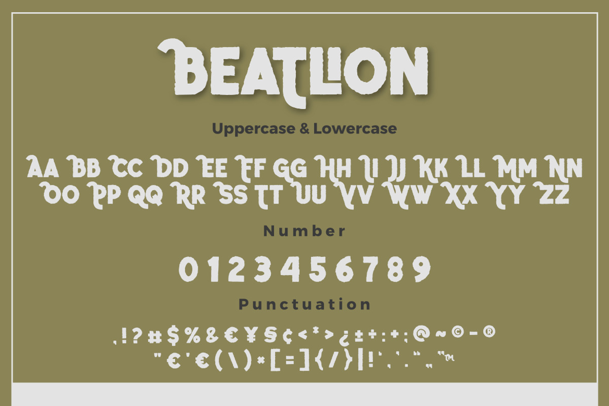 The Beatlion - Handcrafted Font, a Sans Serif Font by Bayuktx (Photo 8 of 10)