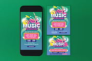 Green Music Festival Flyer Set, a Flyer Template by graphicook (Thumbnail 3 of 3)