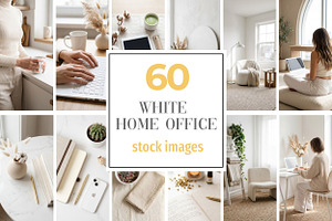 60 White Home Office Stock Photos, a Holiday Photo by Selenique Studio