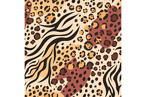 Mixed animal skin pattern. Seamless, a Texture Illustration by winwin.art