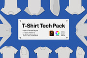 T-Shirt Tech Pack Kit Template, a Shirt Mockup by Swatch Supply (Thumbnail 1 of 7)