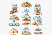 Chocolate chip, Milk And Cookies, a Food Illustration by Invite to Clipart (Thumbnail 2 of 5)