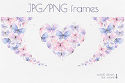 Butterflies watercolor clip art, an Object Graphic by NATASHA CHU (Thumbnail 5 of 7)