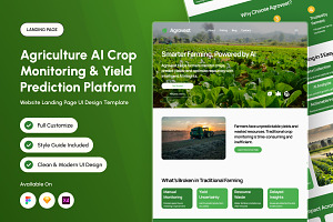 Agrovest Agriculture AI Landing Page, a Landing Page Template by trabaskriya