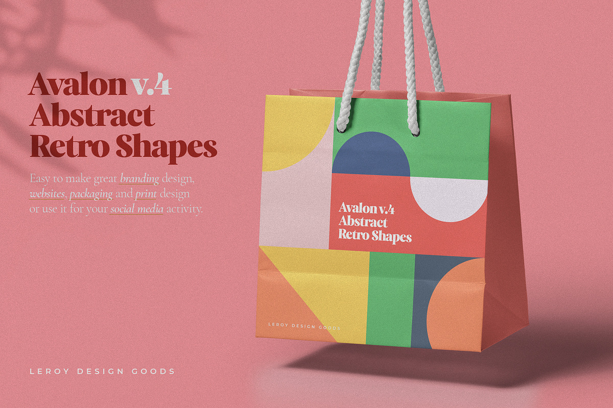 AVALON Retro Abstract Shapes ver 4, a Decorative Illustration by LEROY Design (Photo 4 of 10)