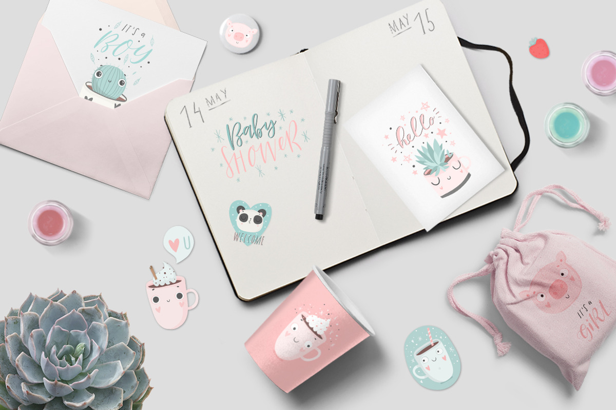 Cute Kids Set, an Animal Illustration by Artnis (Photo 10 of 11)