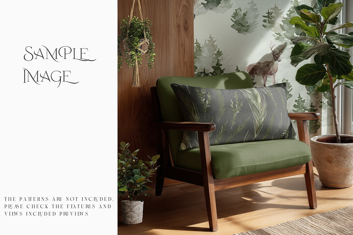 Armchair Upholstery & Pillow Mockups, a Mockup by mock-ups (Photo 7 of 22)
