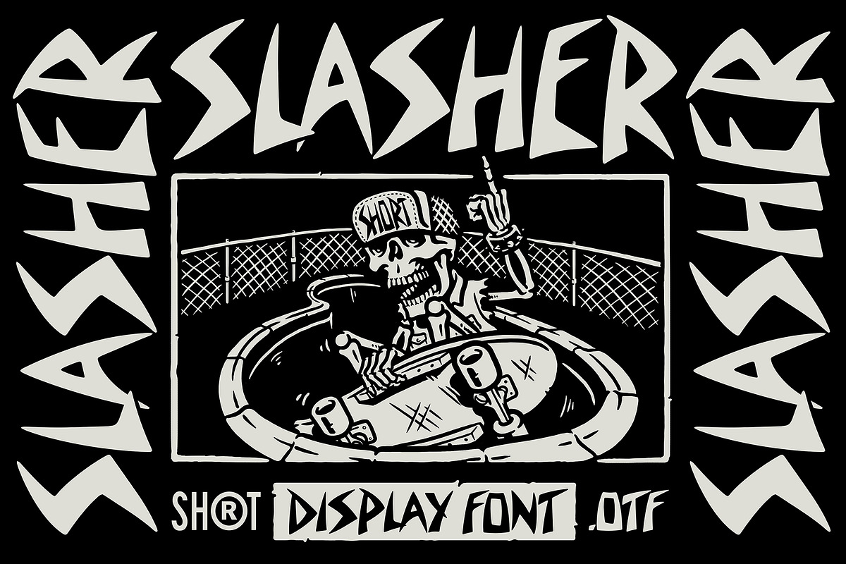 Slasher Font, a Font by MightySHORT (Photo 1 of 4)