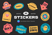 Canva Digital Sticker Template, a Social Media Template by TSRY (Thumbnail 1 of 2)